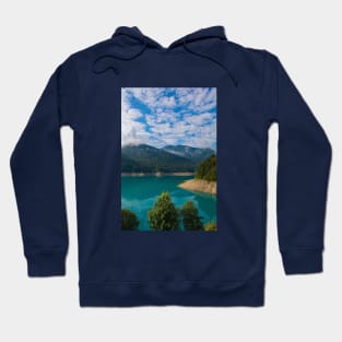 Low Water in Sauris Lake, North Italy Hoodie